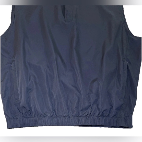 FootJoy Wind Vest Mens XL Navy Quarter Zip Mock Neck Golf Sleeveless - Picture 10 of 11